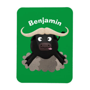Lusnykörd vatten buffalo-tecknad magnet