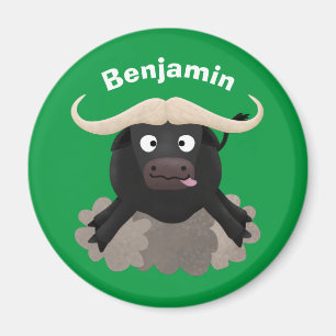 Lusnykörd vatten buffalo-tecknad magnet