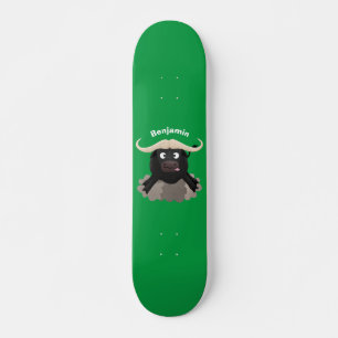 Lusnykörd vatten buffalo-tecknad mini skateboard bräda 18,5 cm