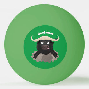 Lusnykörd vatten buffalo-tecknad pingisboll