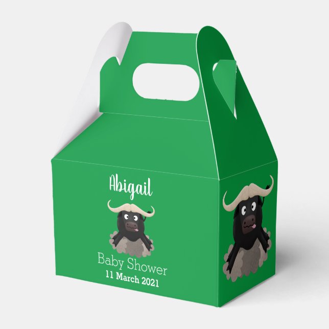 Lusnykörd vatten buffalo-tecknad presentaskar (Framsidan Sidan)