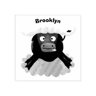 Lusnykörd vatten buffalo-tecknad stämpel