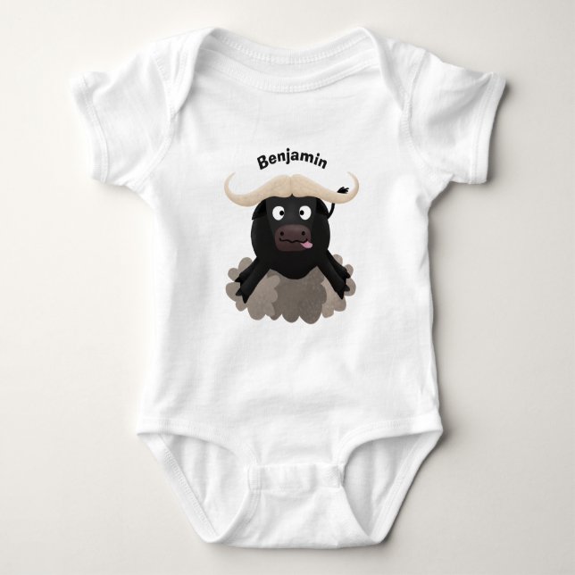 Lusnykörd vatten buffalo-tecknad t shirt (Framsida)
