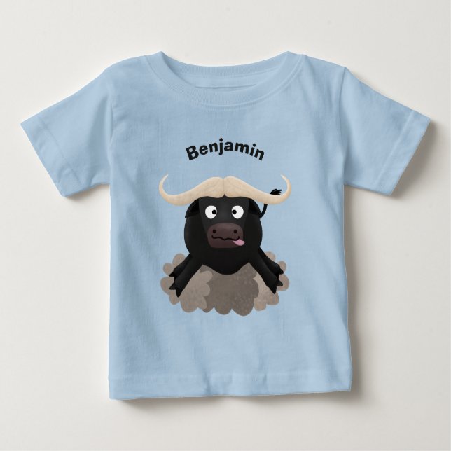 Lusnykörd vatten buffalo-tecknad t shirt (Framsida)