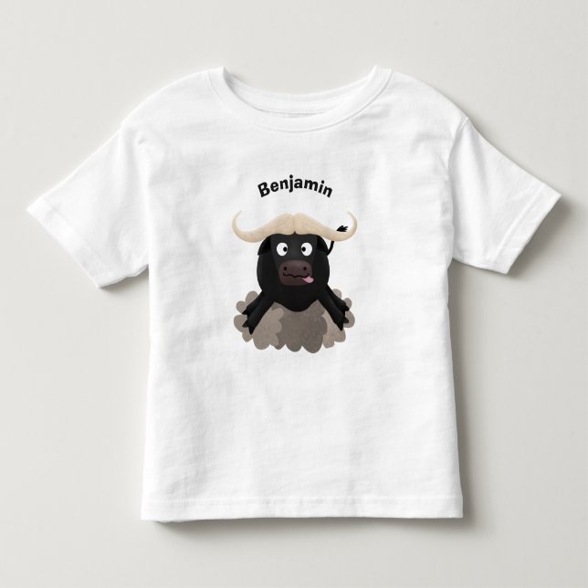 Lusnykörd vatten buffalo-tecknad t shirt (Framsida)
