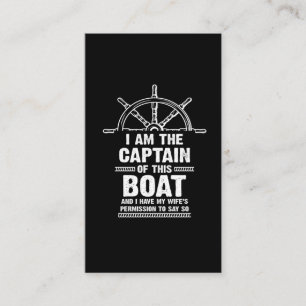 Lusnykterkaptenen Make Wife Permission Humor Visitkort