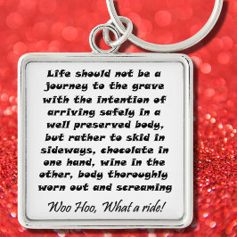 Lusnyliv bör inte vara en resa till graven fyrkantig silverfärgad nyckelring