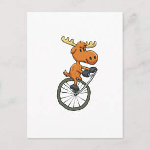 Lusnymos på monocykel   välj bakgrund färg vykort