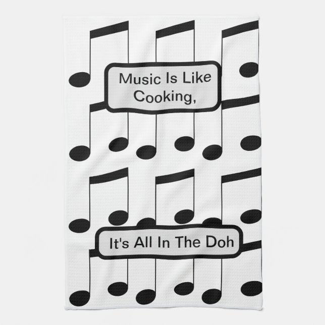 Lusnymusik är som kokning, Tea Towel Kökshandduk (Vertikal)
