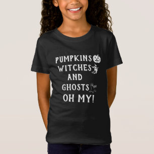 Lusnypa Pumpkins Witches Spöken Oh My SoutBlack T Shirt
