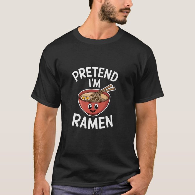Lusnypretene Jag är Ramen Halloween Costume Food H T Shirt (Framsida)