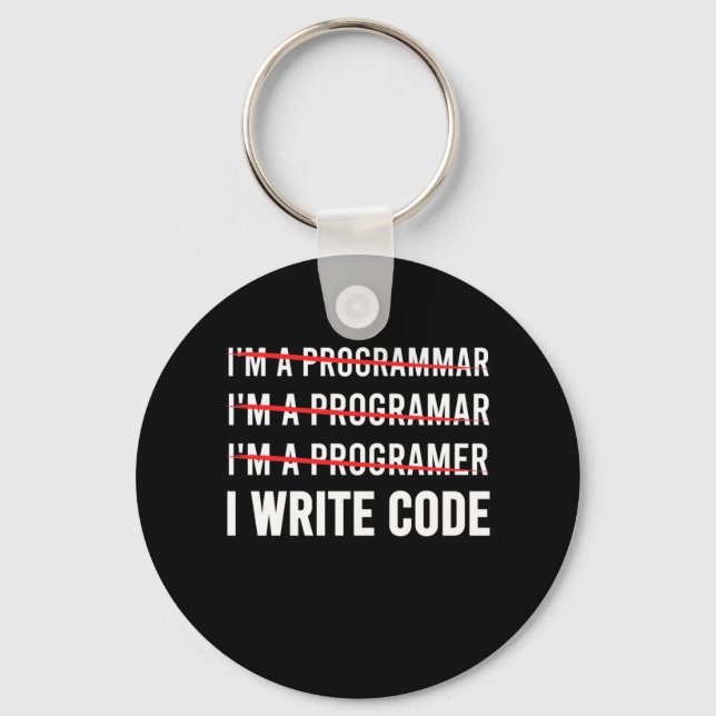 Lusnyprogrammerare I-kod Nyckelring (Framsida)