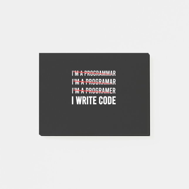 Lusnyprogrammerare I-kod Post-it Block (Framsida)
