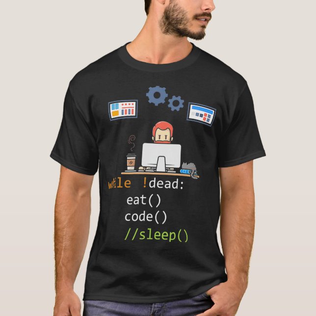 Lusnyprogrammering Python Javascript c Coding Prog T Shirt (Framsida)