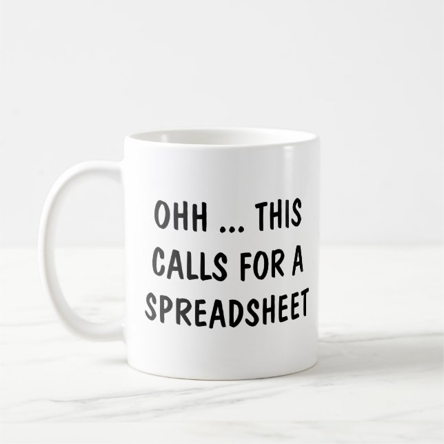 Lusnyrevisor Ord Funny kalkylbladsoffert Kaffemugg (Vänster)