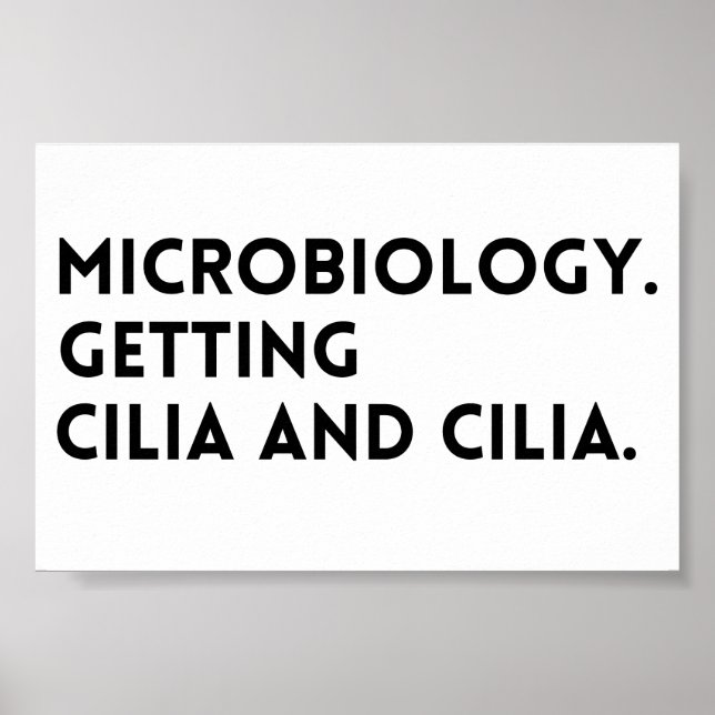 Lusnysa mikrobiologi som fick cilia och kilia poster (Framsidan)