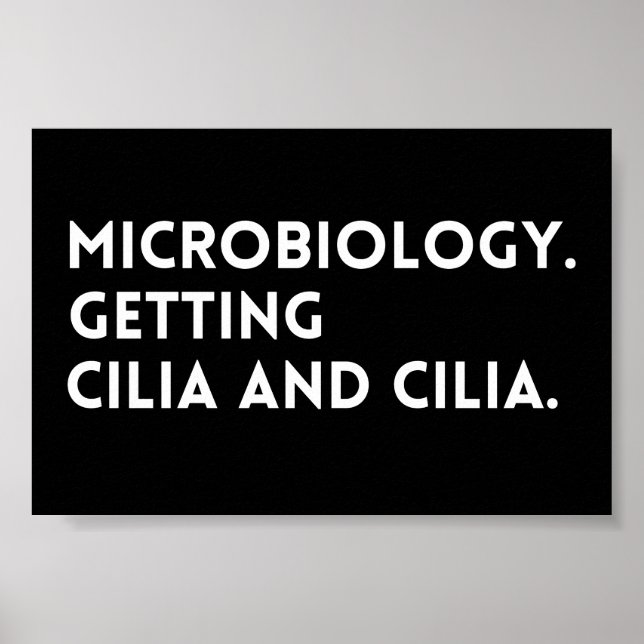Lusnysa mikrobiologi som fick cilia och kilia poster (Framsidan)
