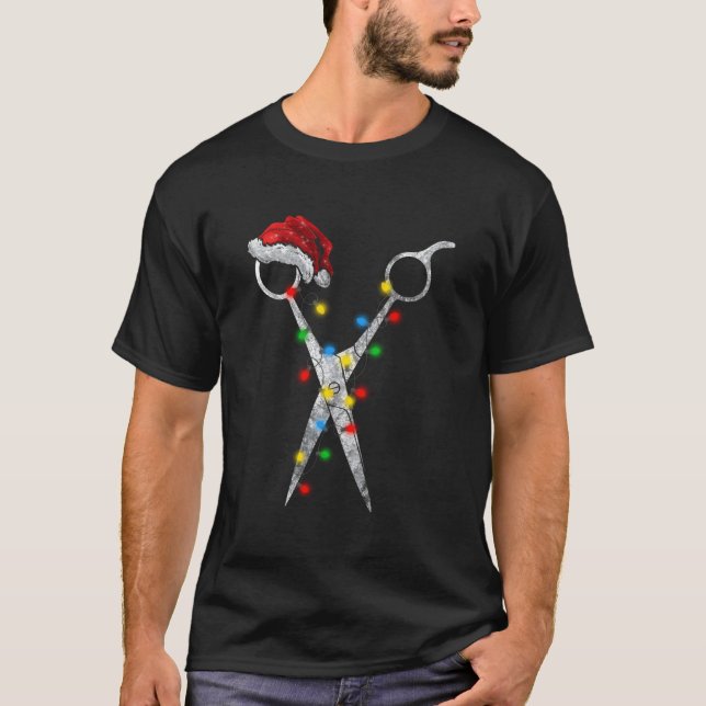 Lusnysax Hairstylist Santa Hair Sty T Shirt (Framsida)