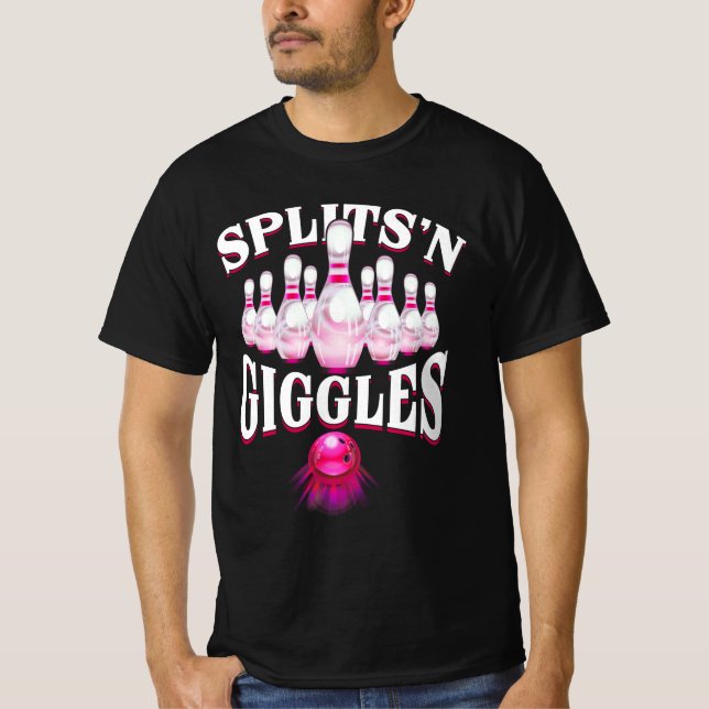 Lusnysplits _n Giggles Bowling Team Bowlareare Spo T Shirt (Framsida)