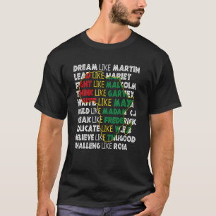 Lusnysvart historik drömmer som Martin Black Histo T Shirt