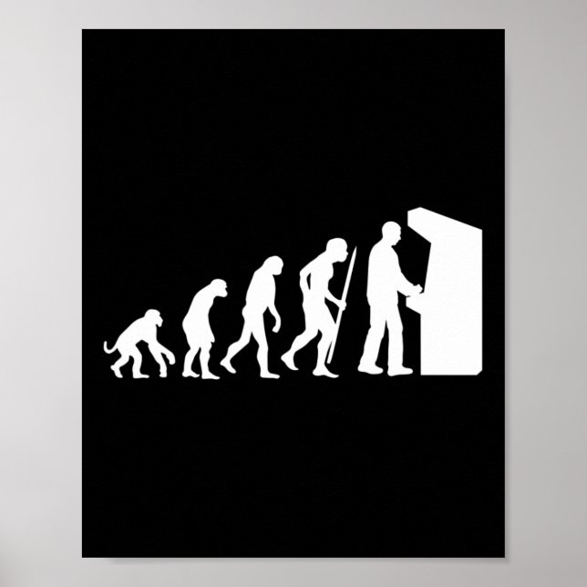 Lusnyt Arcade Evolution Arcade Old school Video Ga Poster (Framsidan)