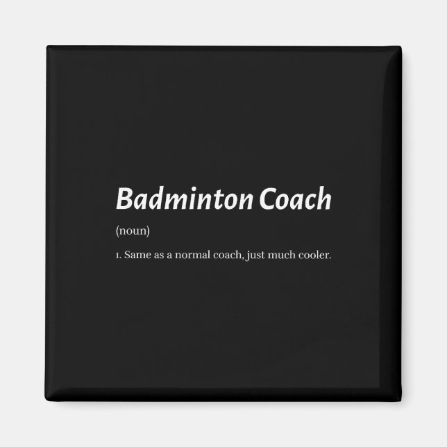 Lusnyt Badminton Coach är samma sak som vanlig Coa Magnet (Framsidan)