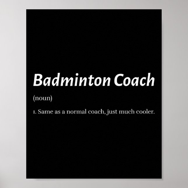 Lusnyt Badminton Coach är samma sak som vanlig Coa Poster (Framsidan)