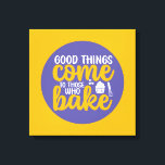 Lusnyt Baking Baker Kitchen Typography Retro Art Canvastryck<br><div class="desc">Färgfull typografisk konst med retro och vibrerande färg. Lustigt citat om mat,  matlagning,  bakning och matlagning. dekoration för perfekt till ditt kök,  middag,  kafé,  bageriaffär eller restaurang. Bakgrunden färg (cirkeln och fyrkanten) är anpassade via Design Verktyg.</div>