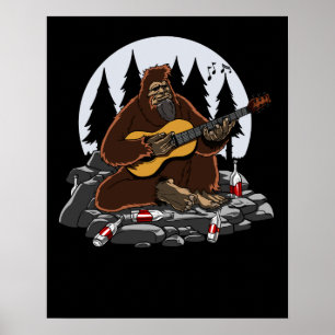 Lusnyt Bigfoot Mountain Camping Hiking Poster