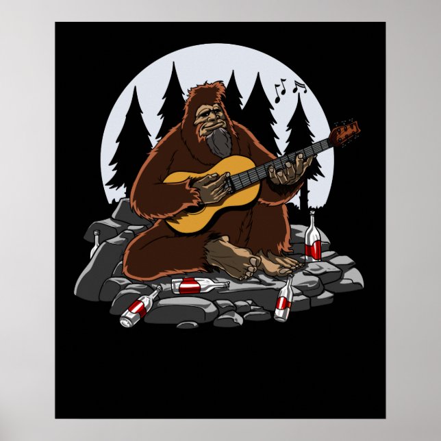Lusnyt Bigfoot Mountain Camping Hiking Poster (Framsidan)