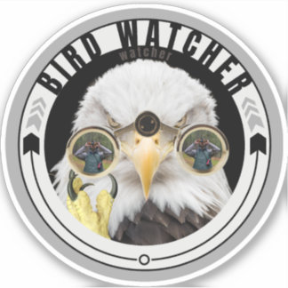 Lusnyt Bird Watcher Sticker, Birder, Eagle Watchin Klistermärken