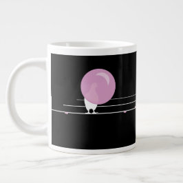 Lusnyt Bubblegum Birds på en svart tråd Jumbo Mugg