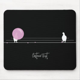 Lusnyt Bubblegum Birds på en svart tråd Musmatta