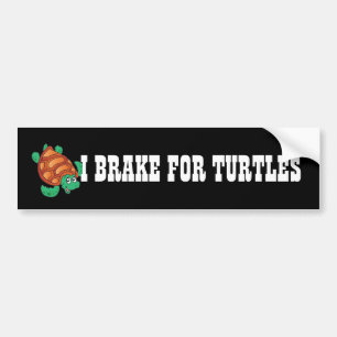 Lusnyt Bumper Sticker I Broke for Turtles Bildekal