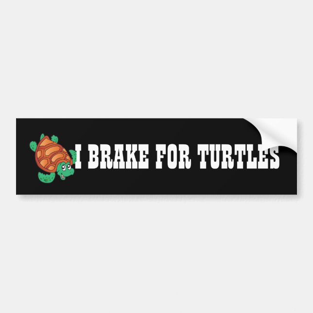 Lusnyt Bumper Sticker I Broke for Turtles Bildekal (Framsidan)