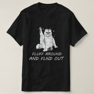 Lusnyt Cat Shirt Fluff runt och ta reda på kvinnor T