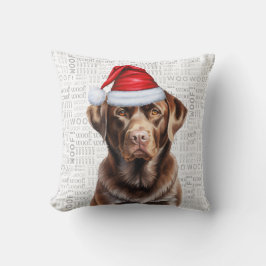 Lusnyt Chocolate Labrador Retriever Hund jul Kudde
