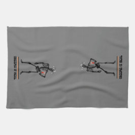 Lusnyt Creepin det riktiga Skeleton dricker Hallow Kökshandduk