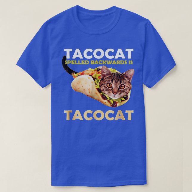 Lusnyt Cute Tacocat Taco Cat som är bakåtskuren är T Shirt (Design framsida)