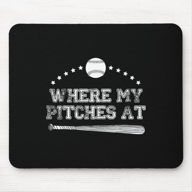 Lusnyt där mina pinnar på Softball Pitcher Gift Musmatta (Framsidan)