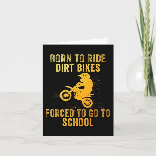 Lusnyt Dirt Bike Art for Boys Girls Motocross Dirt Kort (Framsida)