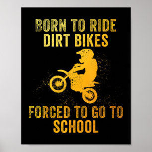 Lusnyt Dirt Bike Art for Boys Girls Motocross Dirt Poster