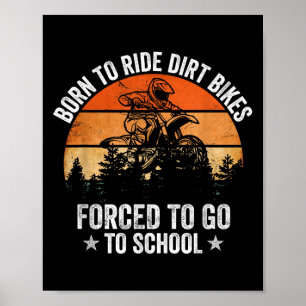 Lusnyt Dirt Bike Art for Boys Girls Motocross Dirt Poster