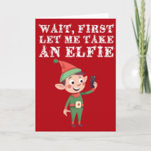 Lusnyt Elf-julpun låt mig ta en Elfie