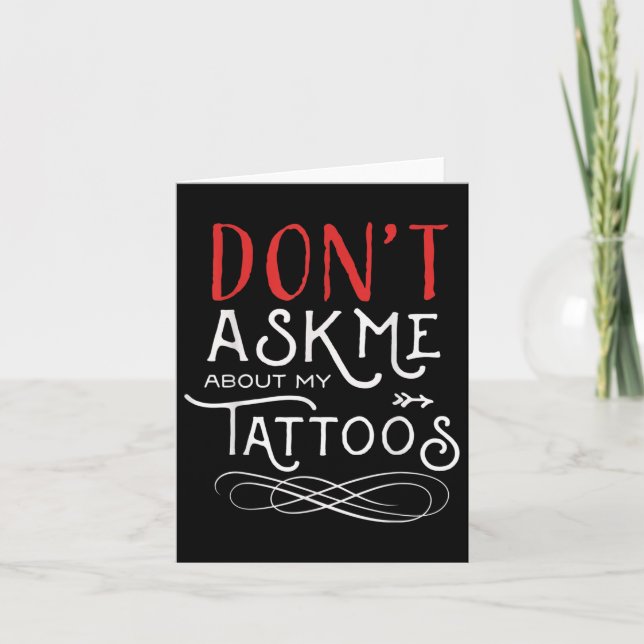 Lusnyt fråga mig inte om min tattoos Piercings Kort (Framsida)