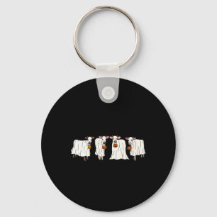 Lusnyt Ghost Cows Halloween Animals Cow Älskare Sp Nyckelring