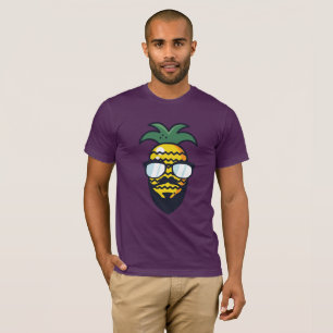 Lusnyt Hipster PINEAPPLE, jordade Shades Rastafari T Shirt