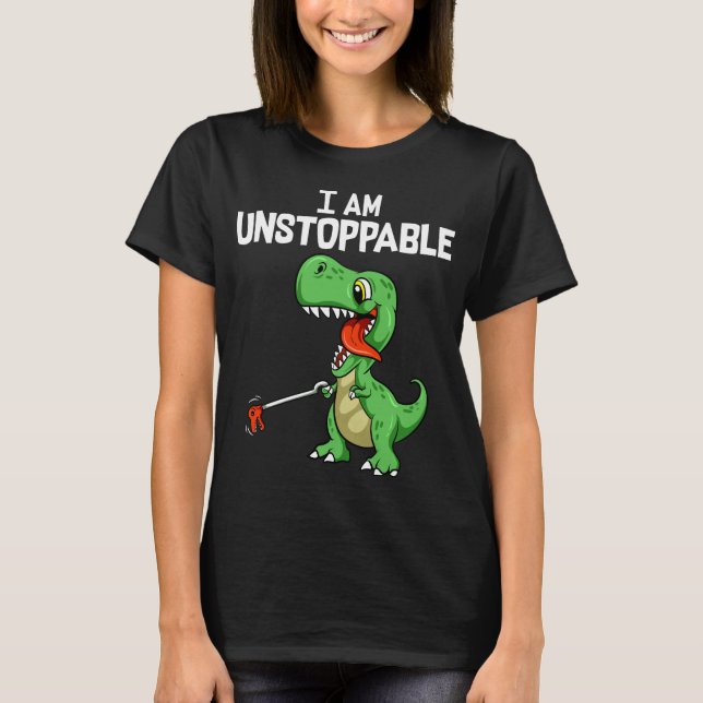 Lusnyt jag är ostoppbar T-Rex Dinosaur Grabber Pun T Shirt (Framsida)
