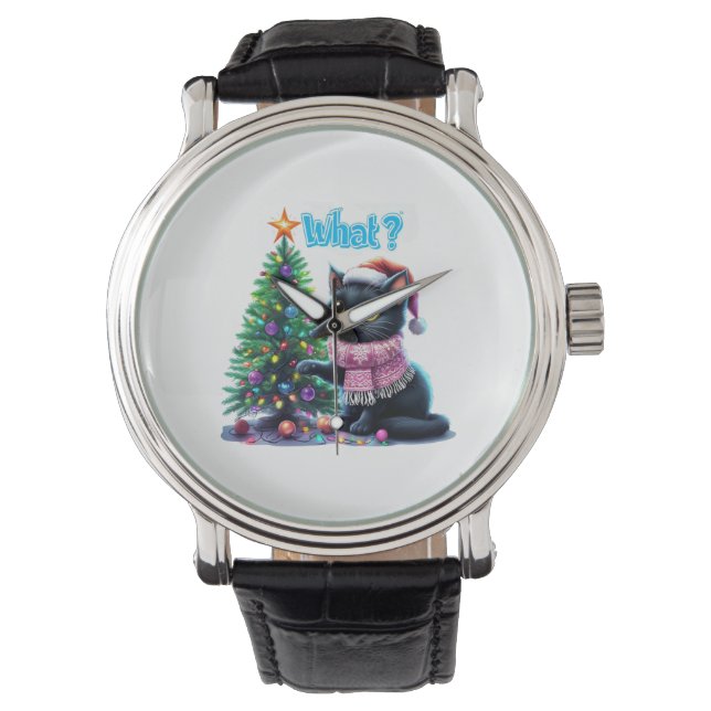 Lusnyt julklapp Vad med Träd Sticker Armbandsur (Framsida)