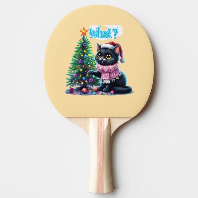 Lusnyt julklapp Vad med Träd Sticker Pingisracket (Framsidan)